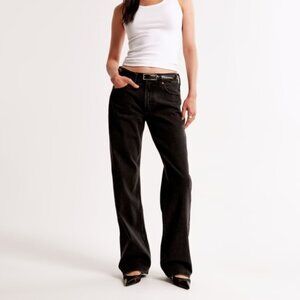 Abercrombie Baggy Low Rise Jeans in Black